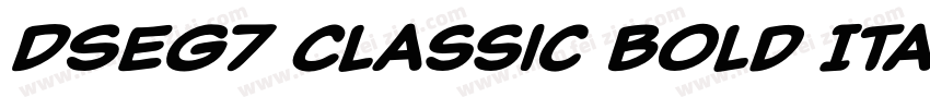 DSEG7 Classic Bold Italic字体转换